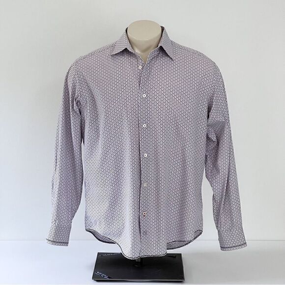 Bugatchi Uomo Long Sleeve Button Down Shirt Size L - Picture 1 of 9